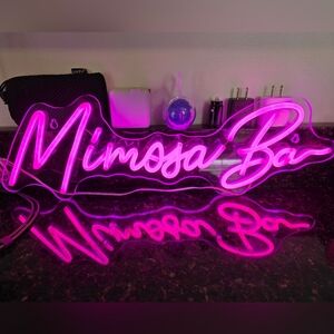 T.J.Maxx Pink Neon 'Mimosa Bar' Sign